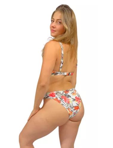 Maillot de bain femme 2 pièces imprimé floral bonnet D