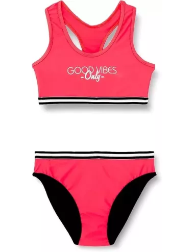 Maillot de bain menstruel ado rose fluo 2 pièces – 12, 14 et 16 ans