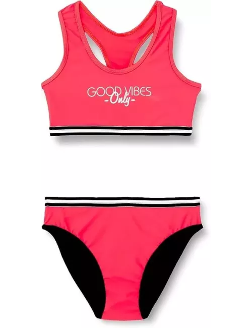 Maillot de bain menstruel ado rose fluo 2 pièces – 12, 14 et 16 ans