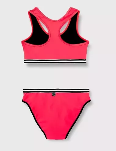 Maillot de bain menstruel ado rose fluo 2 pièces – 12, 14 et 16 ans