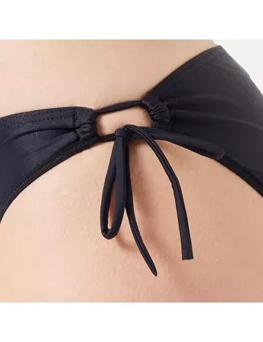 Culotte de bain menstruelle femme noire à nouer
