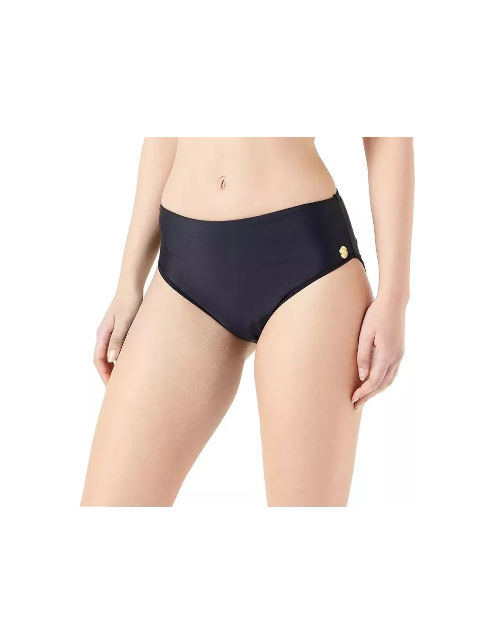 Culotte de bain menstruelle femme noire taille haute