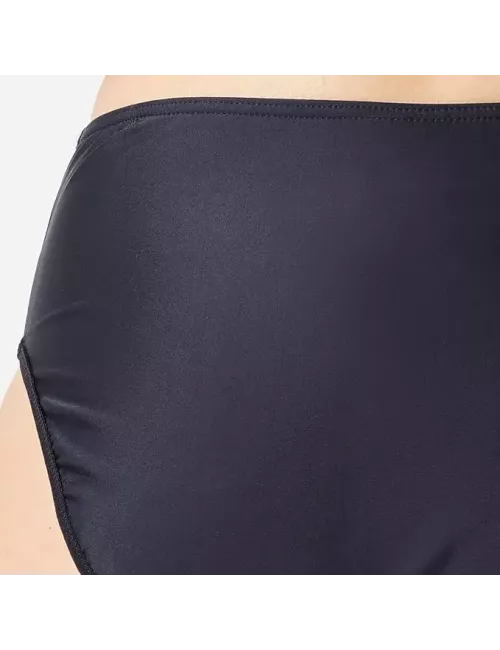 Culotte de bain menstruelle femme noire taille haute