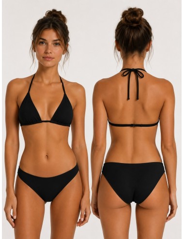 Maillot de Bain Menstruel 2 Pièces Ado Uni Noir 12, 14 et 16 Ans – Protection Anti-Fuite