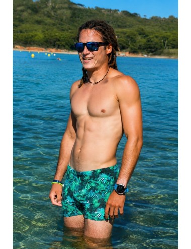 Boxer de Bain Homme Tropical Vert – Coupe Boxer