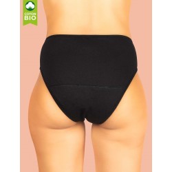 Culotte menstruelle taille haute flux moyen en coton bio Patience