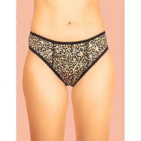 Culotte menstruelle brésilienne léopard flux léger Camelia