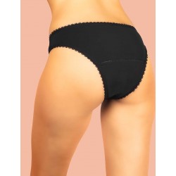 Culotte menstruelle brésilienne noire flux léger Tulipe