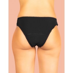 Culotte menstruelle brésilienne noire flux léger Tulipe