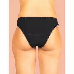 Culotte menstruelle brésilienne noire flux léger Tulipe