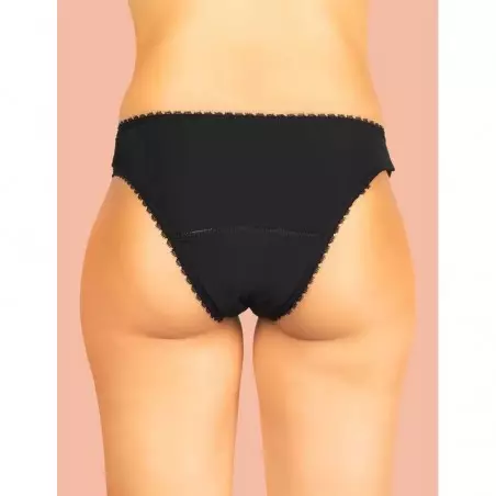 Culotte menstruelle brésilienne noire flux léger Tulipe