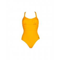 Maillot de bain 1 pièce jaune dos nu