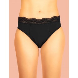 Culotte menstruelle taille haute dentelle flux léger Rose